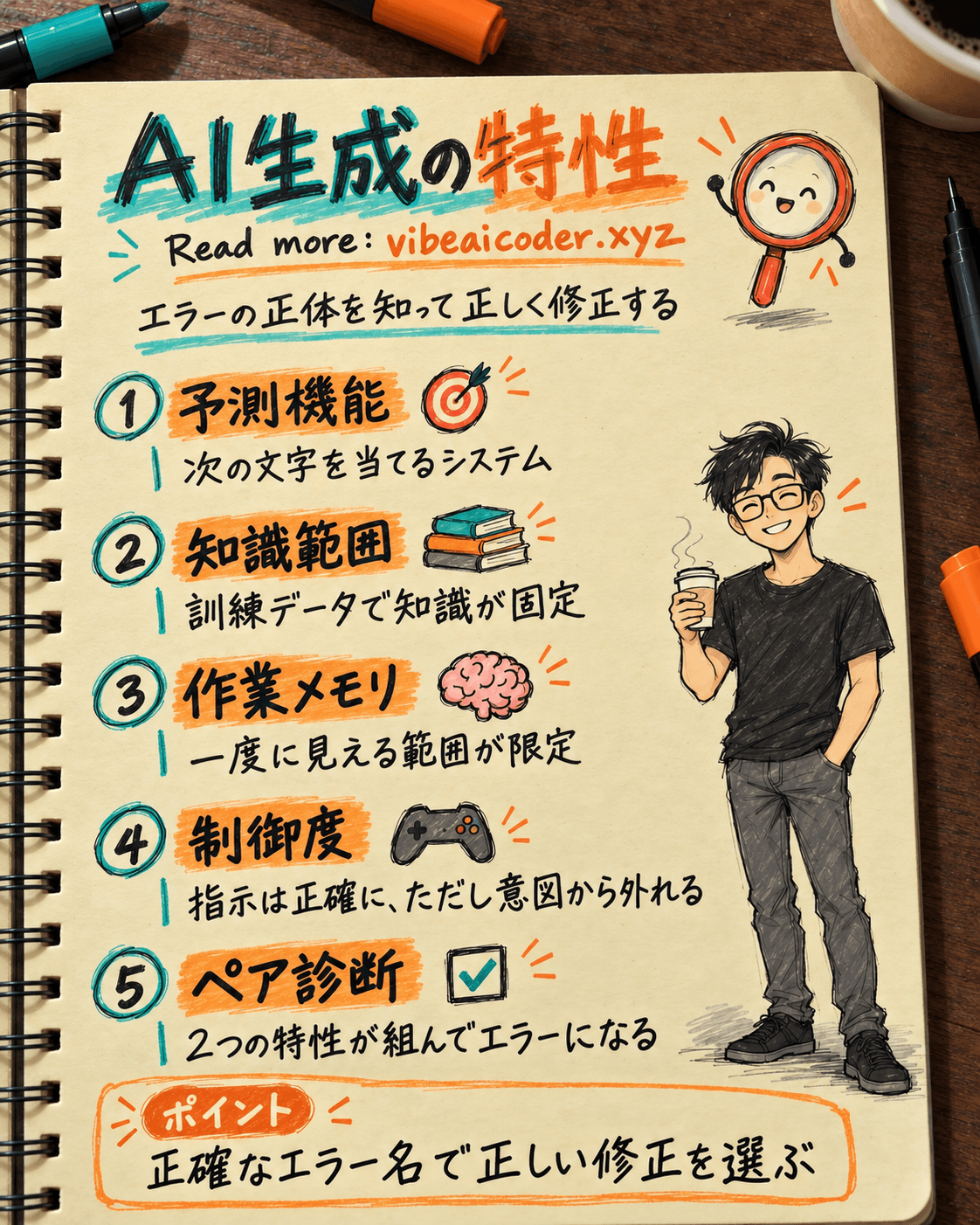 🔍 生成AIの4つの特性:エラーの名前を正しく呼んで正しく修正する